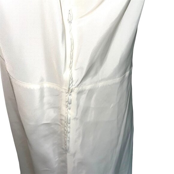 Barbizon Slip Womens Vintage Nylon Pleated Ruffle Hem Adjustable Straps Cream - Picture 6 of 12